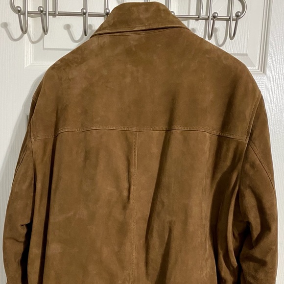 Mango Man Brown Suede Leather Aviator Jacket - Picture 6 of 10